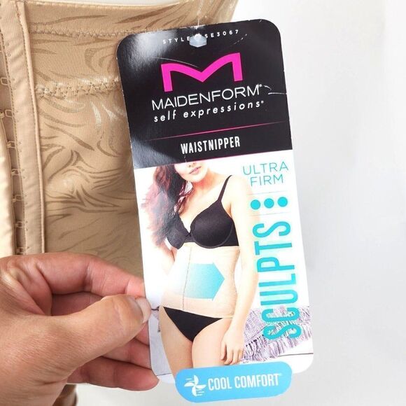 Maidenform Self Expressions Waist Nipper Women's Size Large Tan Ultra Firm Shape - Picture 7 of 7